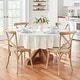 preview thumbnail 40 of 43, Elegance Plaid Jacquard Woven Tablecloth 70" round - Beige