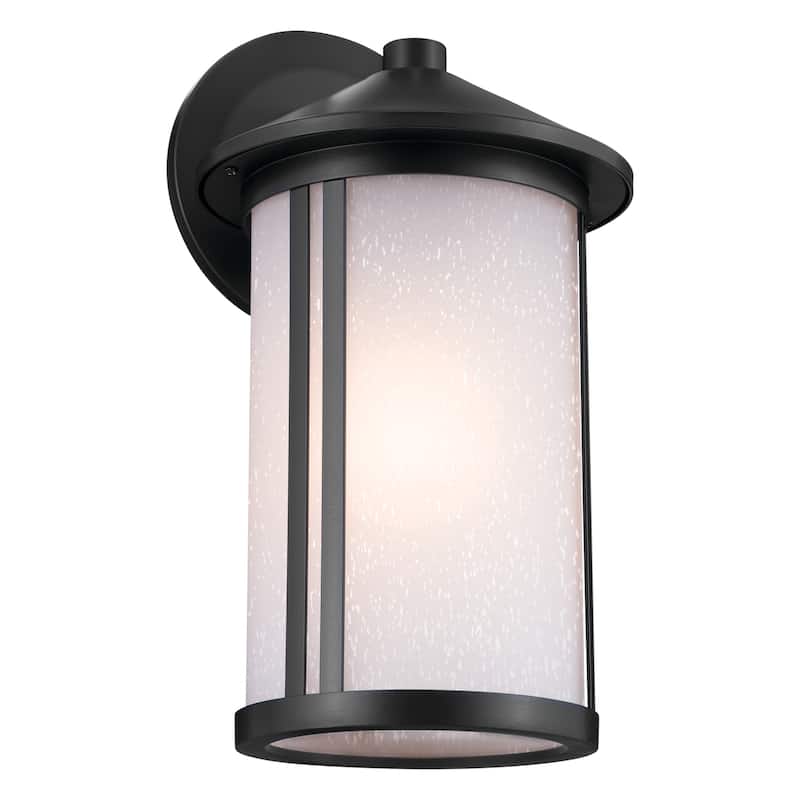Kichler Lighting Lombard 16.5 in. 1-Light Outdoor Wall Lantern Sconce - Black - 16.5