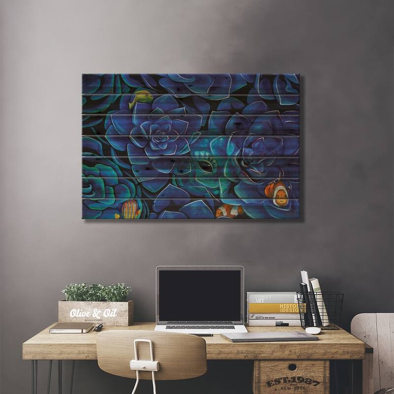 The Spirit Of The Sea Print On Wood by Anna Shabalova - Multi-Color