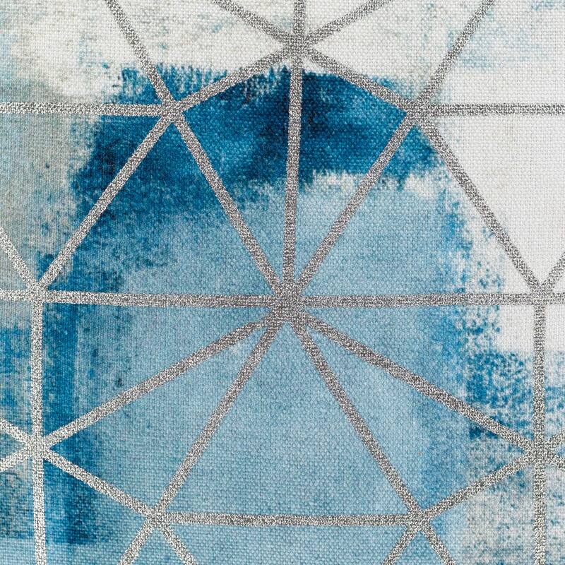 Aisha Blue Sky Abstract Geometric Throw Pillow