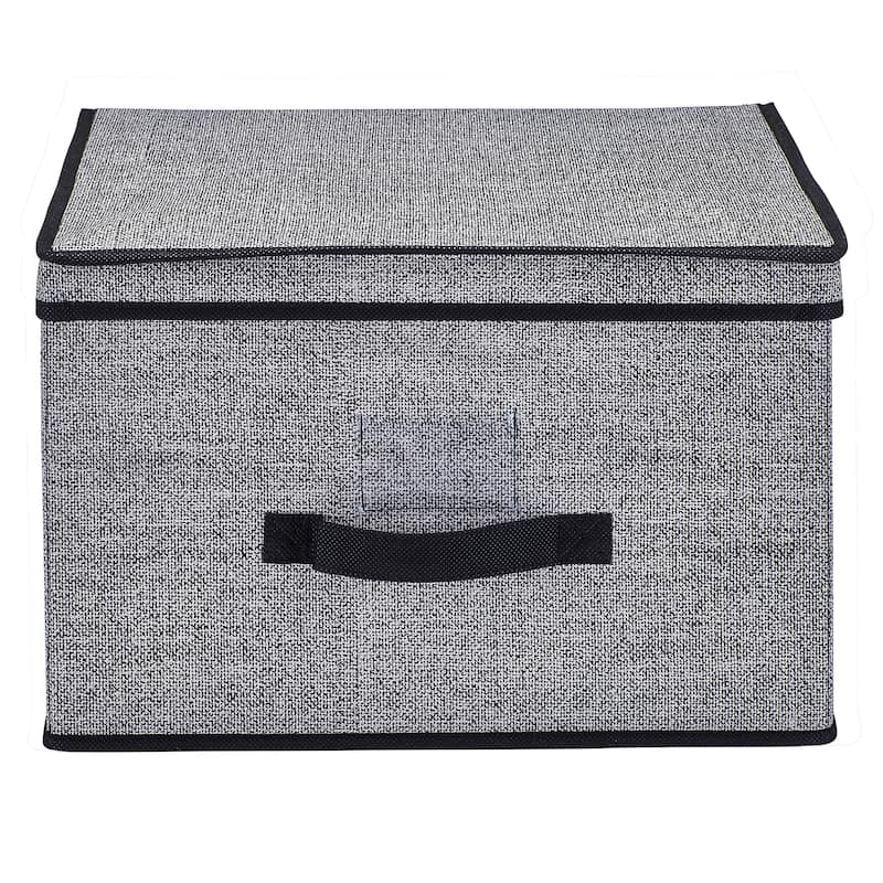 Simplify Jumbo Black Storage Box - L16"x W16"x H10"