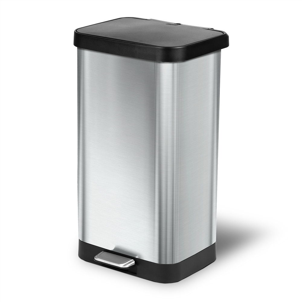 Stainless Steel 13-Gallon Kitchen Trash Can with Step Lid in Copper Bronze  - On Sale - Bed Bath & Beyond - 36214982