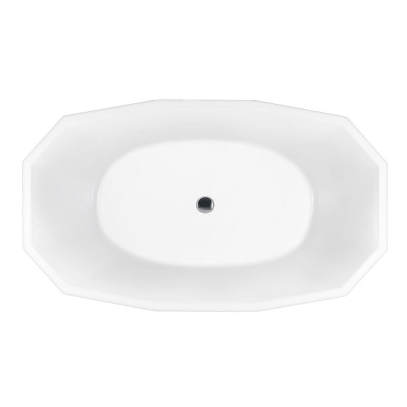 Kingston Brass VTSQ593024 Aqua Eden 59" Free Standing Acrylic Soaking