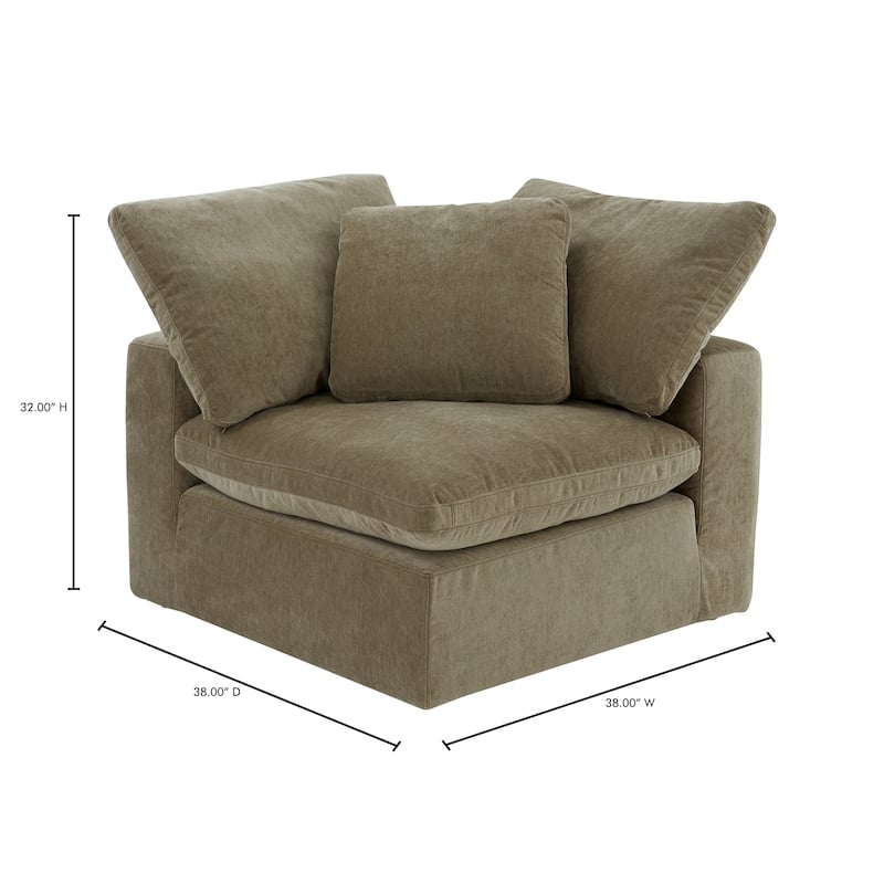 Aurelle Home Tami Modular Sectional Piece - Corner Module - 38" x 38"