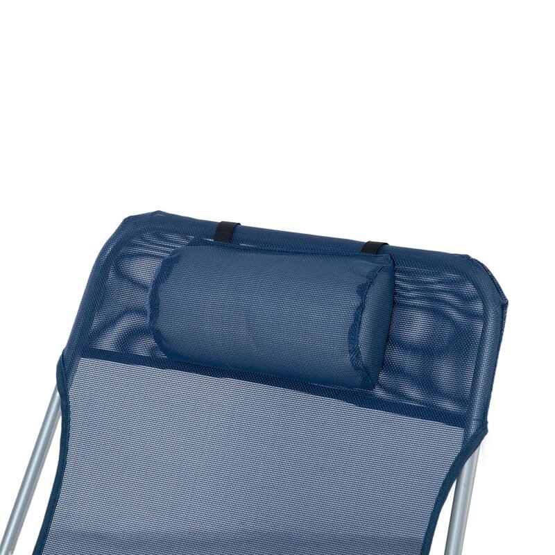Outdoor Folding Chaise Lounge Chair,Patio Sun Tanning Chair with 6-Position Reclining Back,Breathable Mesh Seat and Headrest