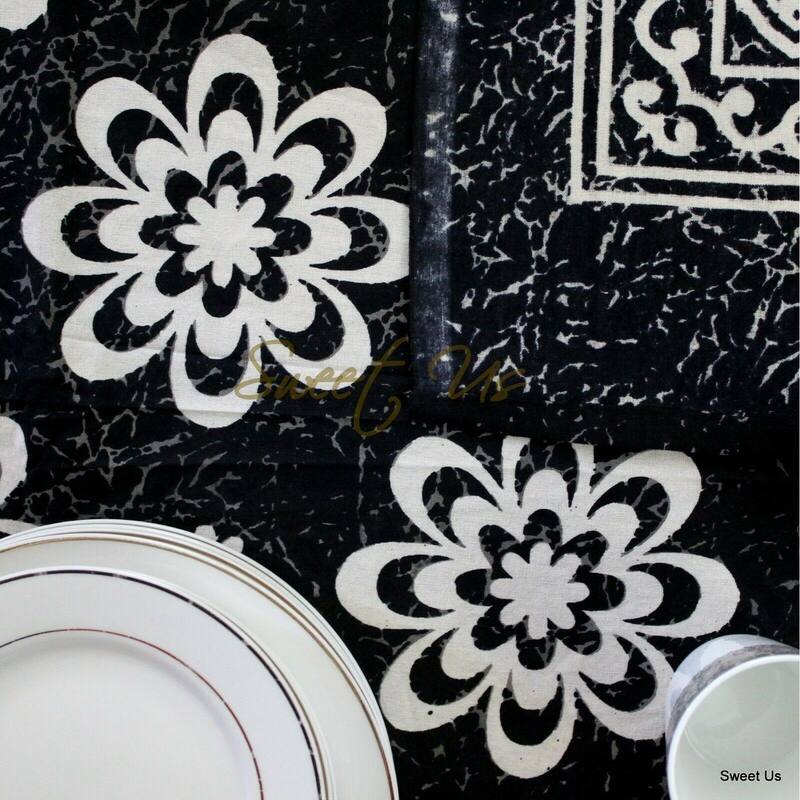 Cotton Blossoming Floral Tablecloth Rectangle