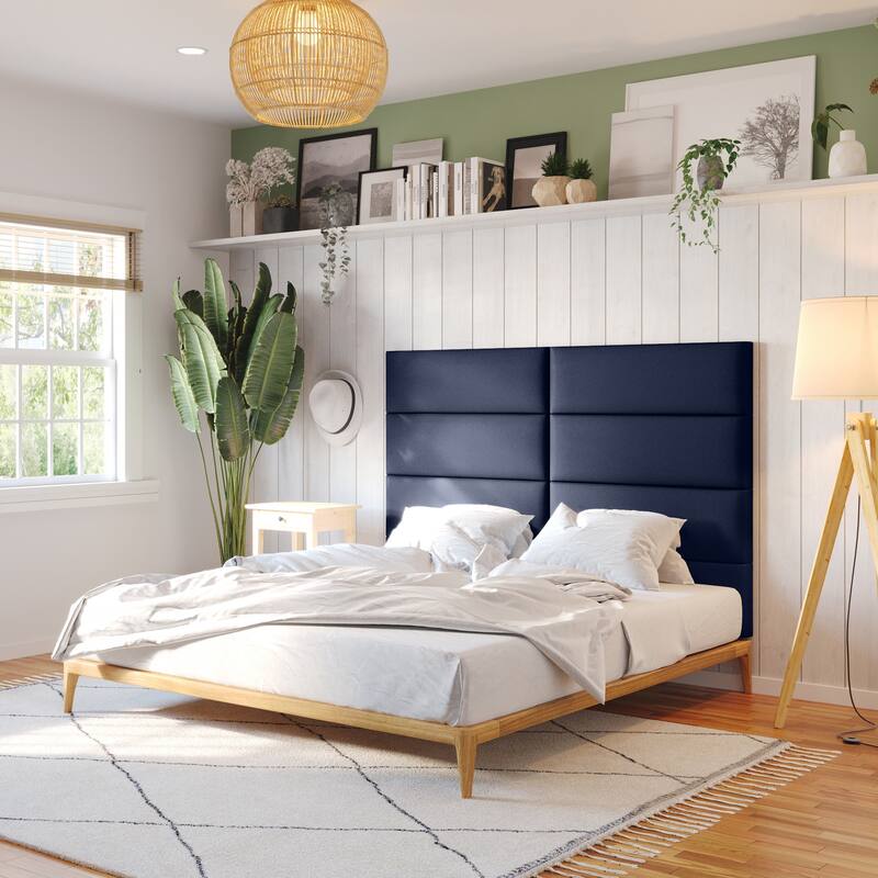 Jaxx Panelist Modern Padded Headboard in Premium Vegan Leather - Set of 4 Panels