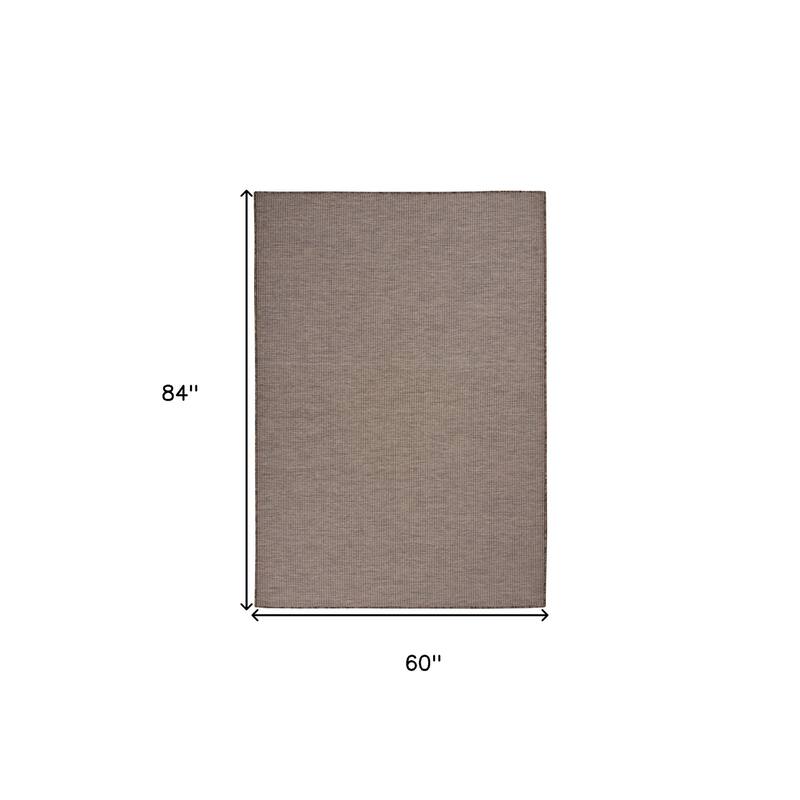 HomeRoots Contemporary Rectangle Outdoor Rug - 5' X 7'
