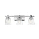preview thumbnail 1 of 8, Maxim 21383 Cubos 3 Light 8" Tall Wall Sconce Polished Chrome