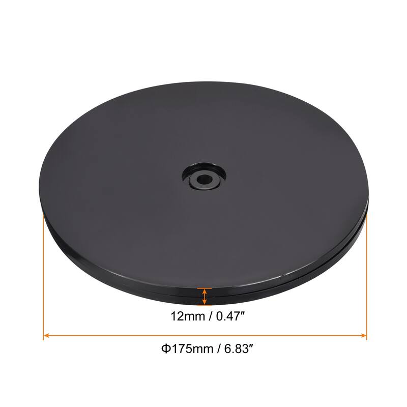 Rotating Swivel Stand with Steel Ball Lazy Susan Base Turntable - Black - 7inch
