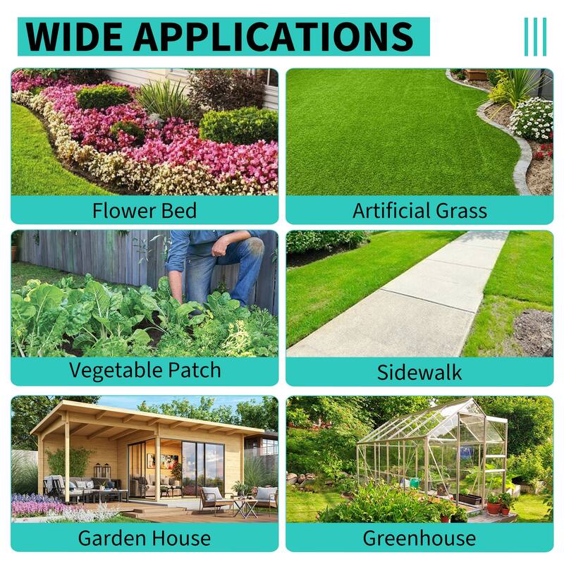 Weed Barrier Fabric, Heavy Duty Landscape Weed Block Fabric, Woven Driveway Garden Cloth for Yard