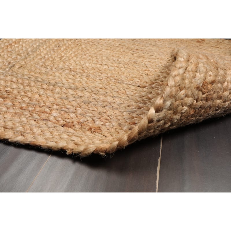 Hand Made Natural Handspun Jute Modern&Contemporary Oriental Area Rug - 2' x 3'