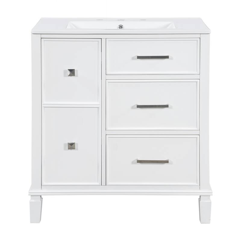Sophisticated Bathroom Vanity with Innovative Drawer Design and Ample Storage