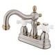 preview thumbnail 20 of 19, Kingston Brass Heritage 1.2 GPM Deck Mounted Centerset Bathroom Faucet Satin Nickel / Polished Brass