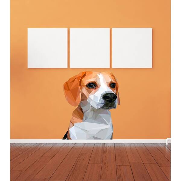 Shop Beagle Polygonal Wall Decal Overstock 31977870