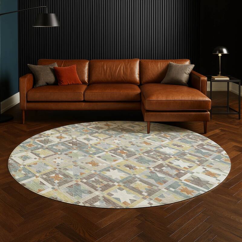 Machine Washable Indoor/ Outdoor Global Goddard Chantille Rug