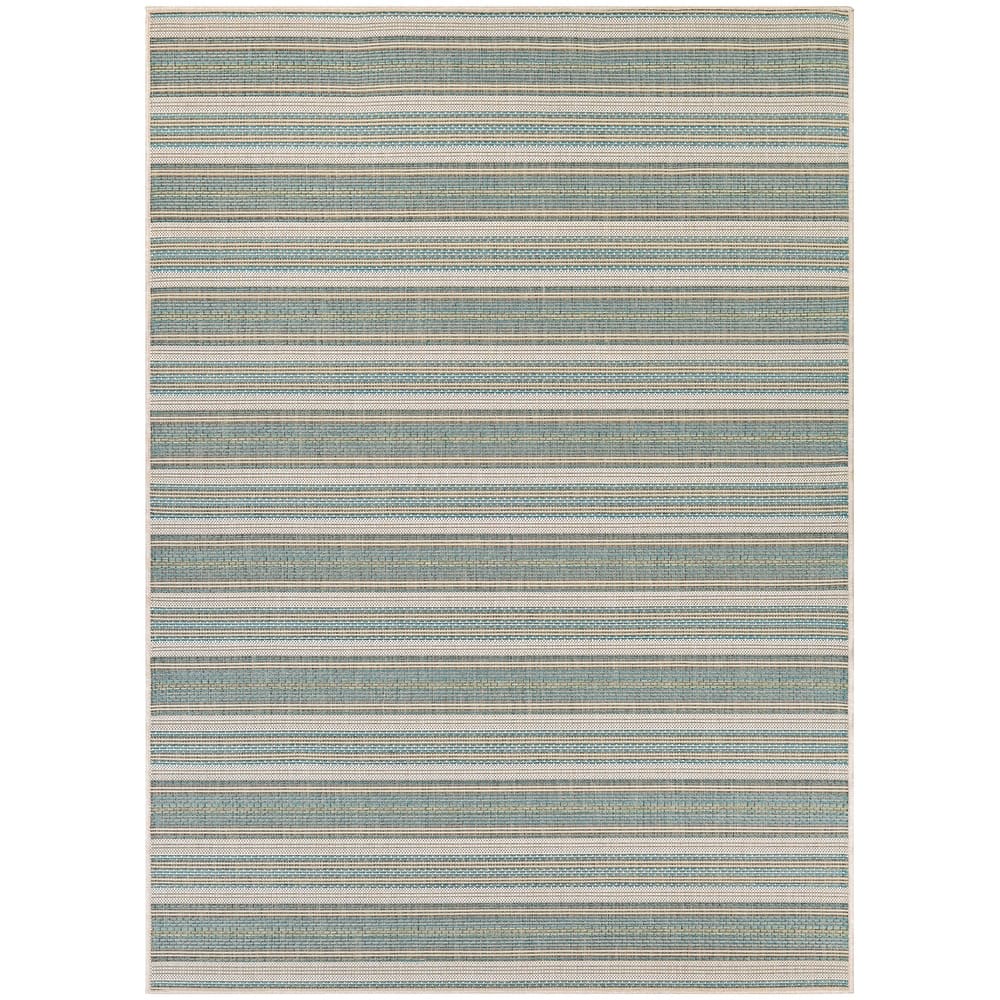 Dream Decor Rugs Samantha Sand Stripe Indoor Outdoor Area Rug
