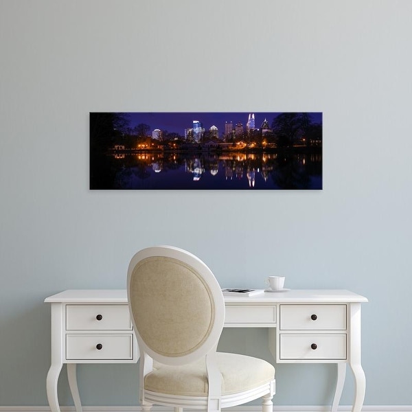 Easy Art Prints Panoramic Image 'Midtown skylines, Lake, Piedmont Park, Atlanta, Fulton County, Georgia' Canvas Art