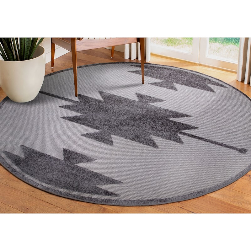 Leick Home 596643 Tegan Southwestern Indoor Outdoor Area Rug Runner 2'x8' - 5'3"
