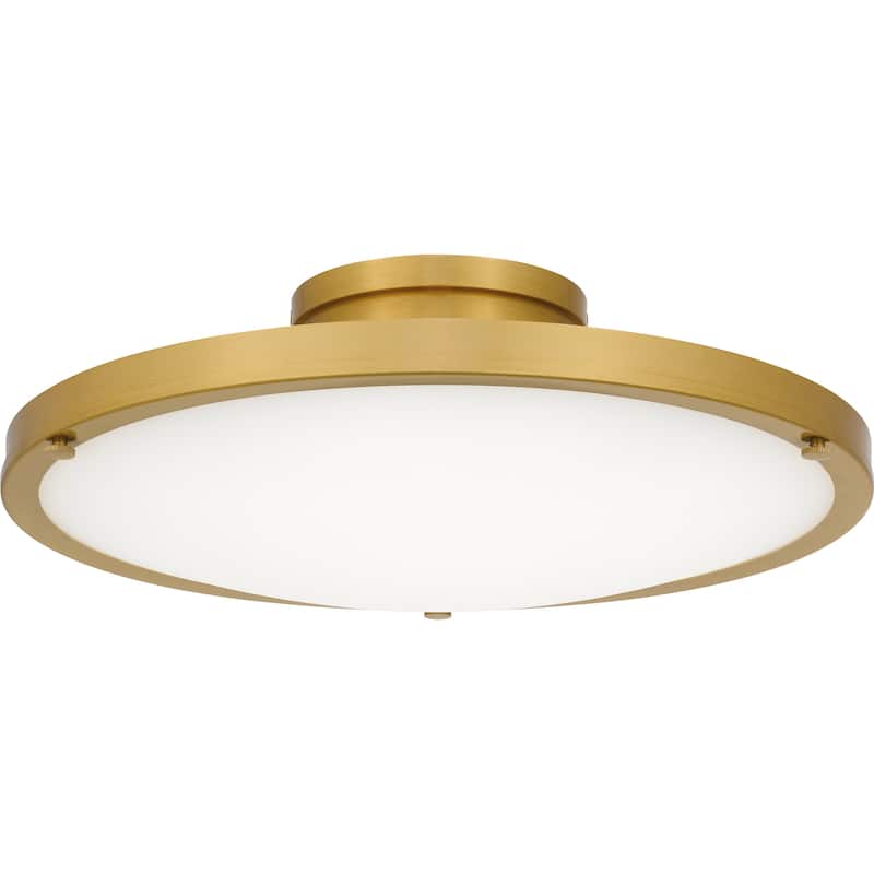 Donne Integrated LED Brushed Gold Semi-Flush Mount with CCT Switch