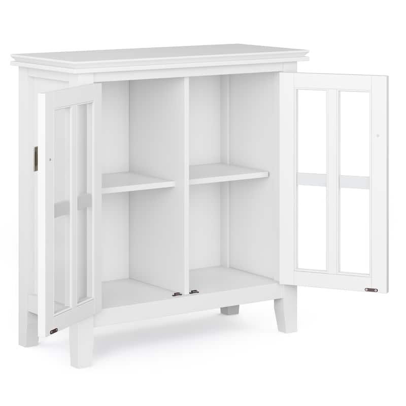 WYNDENHALL Stratford SOLID WOOD 30 inch Wide Low Storage Cabinet - 30"w x 14"d x 31" h
