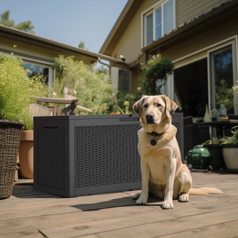Outdoor Patio Storage Resin Lockable Deck Box - Picture 7 of 100