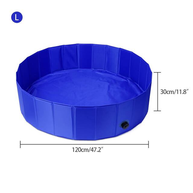 Siavonce Portable PVC Dog Swimming Pool Pet Bath Pool - 47.2*47.2*11.8inch