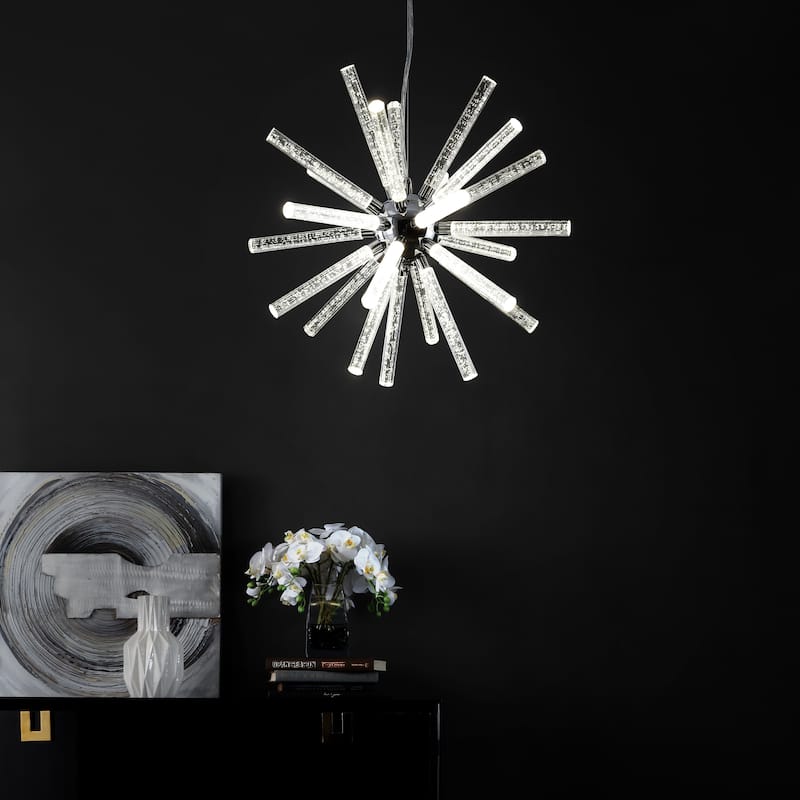SAFAVIEH Lighting Gerfriede 84-inch Modern Sputnik Adjustable LED Pendant - 19" W x 19" L x 22-84" H