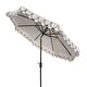 preview thumbnail 10 of 18, SAFAVIEH Valance 9-Foot Outdoor UV Resistant Round Crank Tilt Patio Umbrella