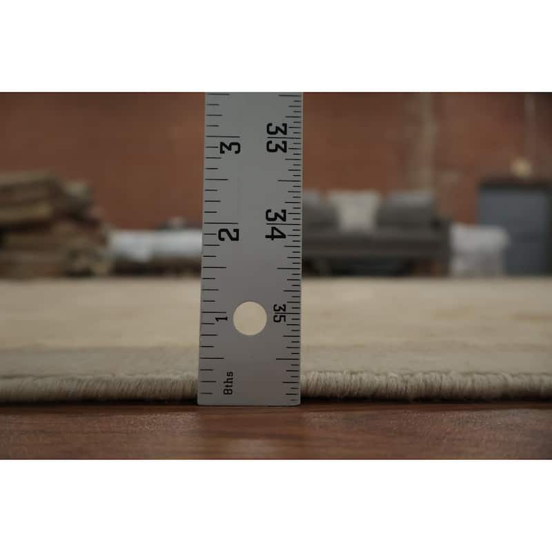 Hand Knotted Oriental 100% Wool Carpet Traditional All-Over Beige & Ivories Ziegler Area Rug - 8' 3'' X 7' 9''