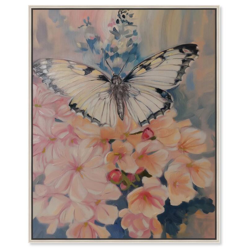 Moonstone Monarch Canvas by Art Remedy - Silver - 30" x 36"