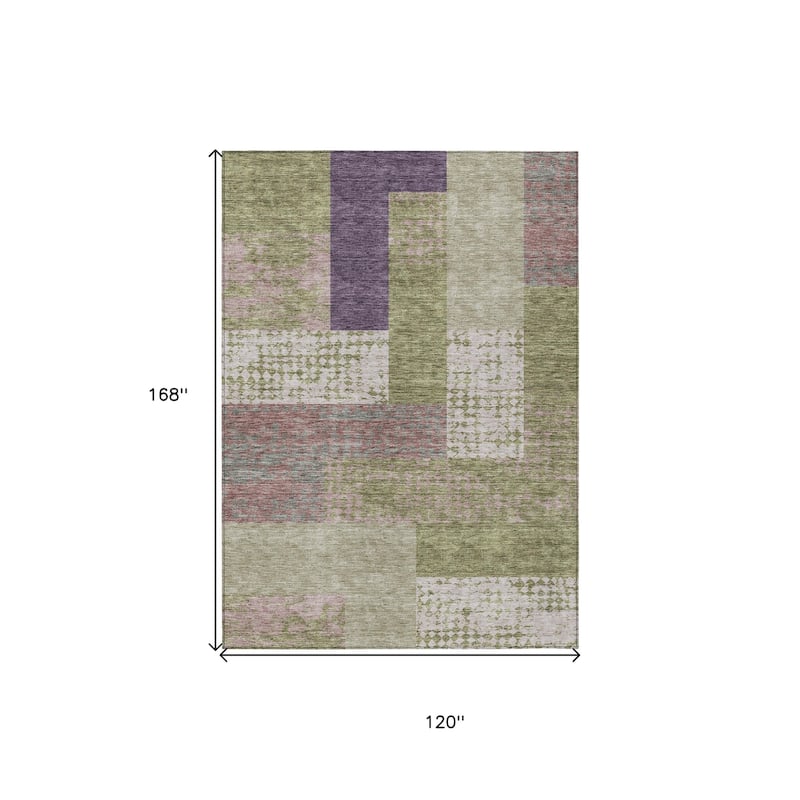 HomeRoots Geometric Transitional Rectangle Outdoor Rug
