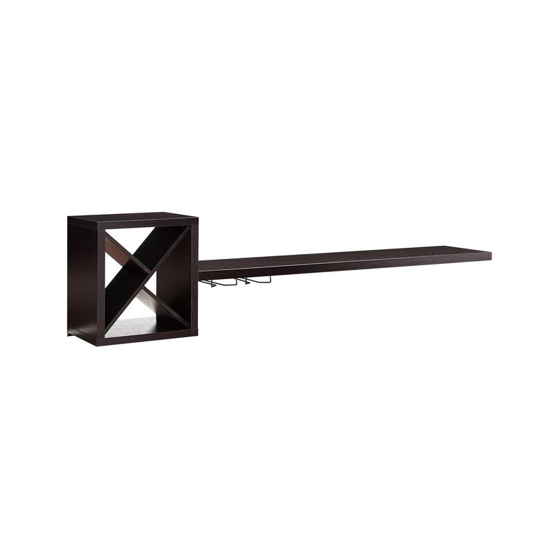 Hazen Mid-century Modern 4-Bottle Floating Wine Rack by Furniture of America