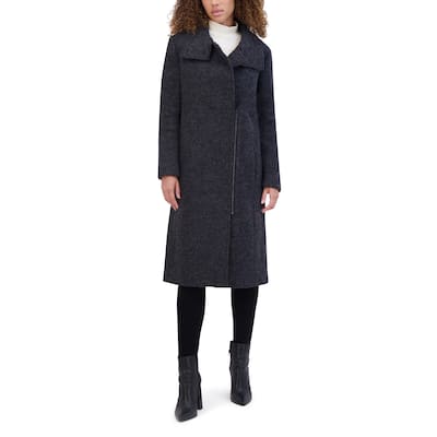 Andrew Marc Geller Wool Blend Asymmetrical Zip Coat