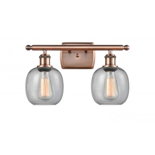 Innovations Lighting Belfast 2 Light 16" Wide Bathroom Vanity Light - Antique Copper / Seedy