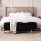 preview thumbnail 61 of 120, Velvet Storage Bench for Bedroom Tufted-55" - Black