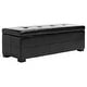 preview thumbnail 3 of 8, Safavieh Maiden Tufted Black Bicast Leather Storage Bench - 46.9" x 18.3" x 16.7"