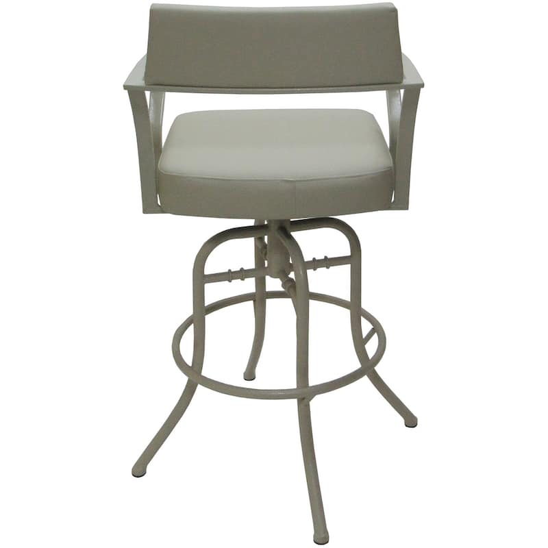 Carolina Beige Swivel Tilt Bar Height 30" Metal Bar Stool - 30" Seat