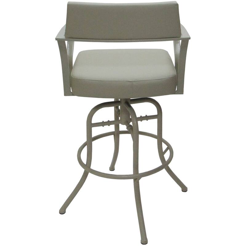 Carolina Beige Swivel Tilt Counter 26" Metal Bar Stool - 26" Seat