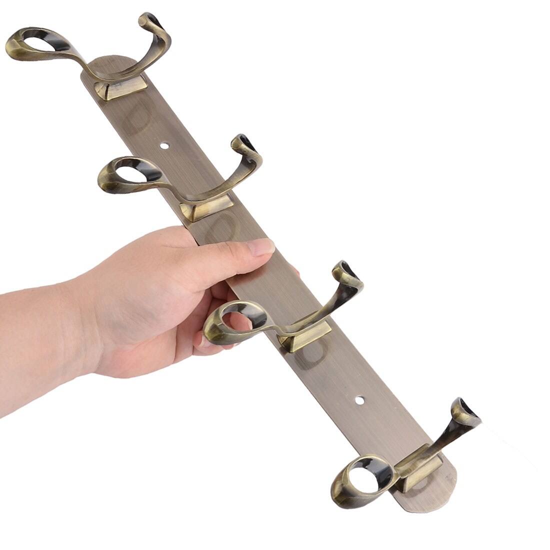 Shop Toilet Vintage Style Wall Mounted 4 Hooks Towel Clothes Rack