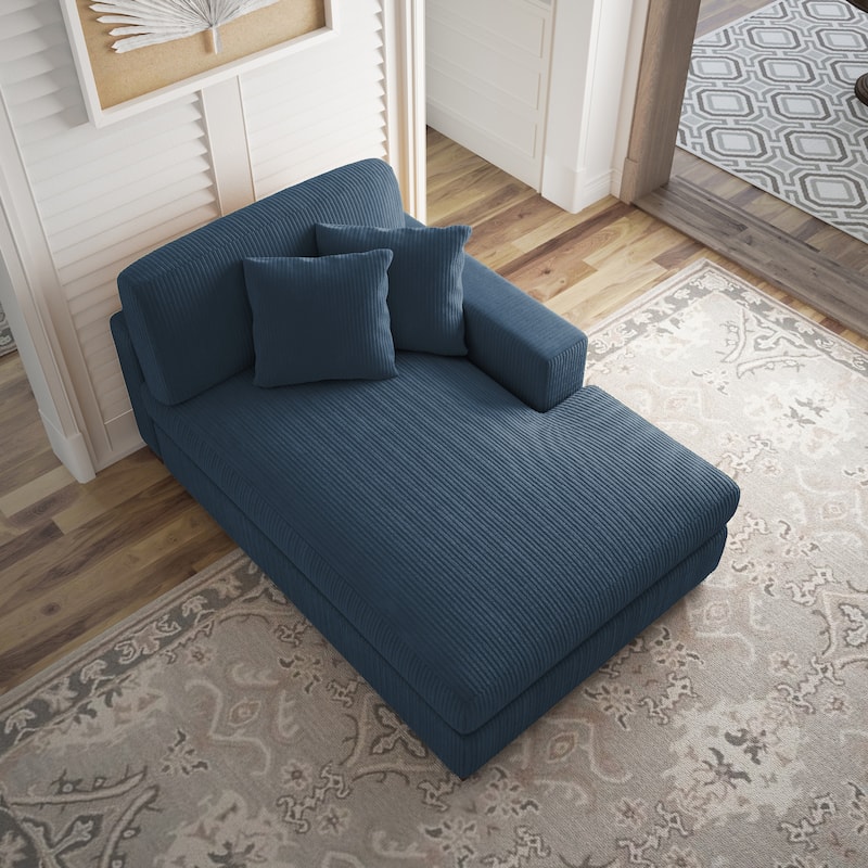 Modern Modular Sectional Sofa Corduroy Chaise Lounges
