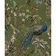 preview thumbnail 1 of 22, Cassia Peacock Non-Pasted Wallpaper - Covers 56 Square Feet Green