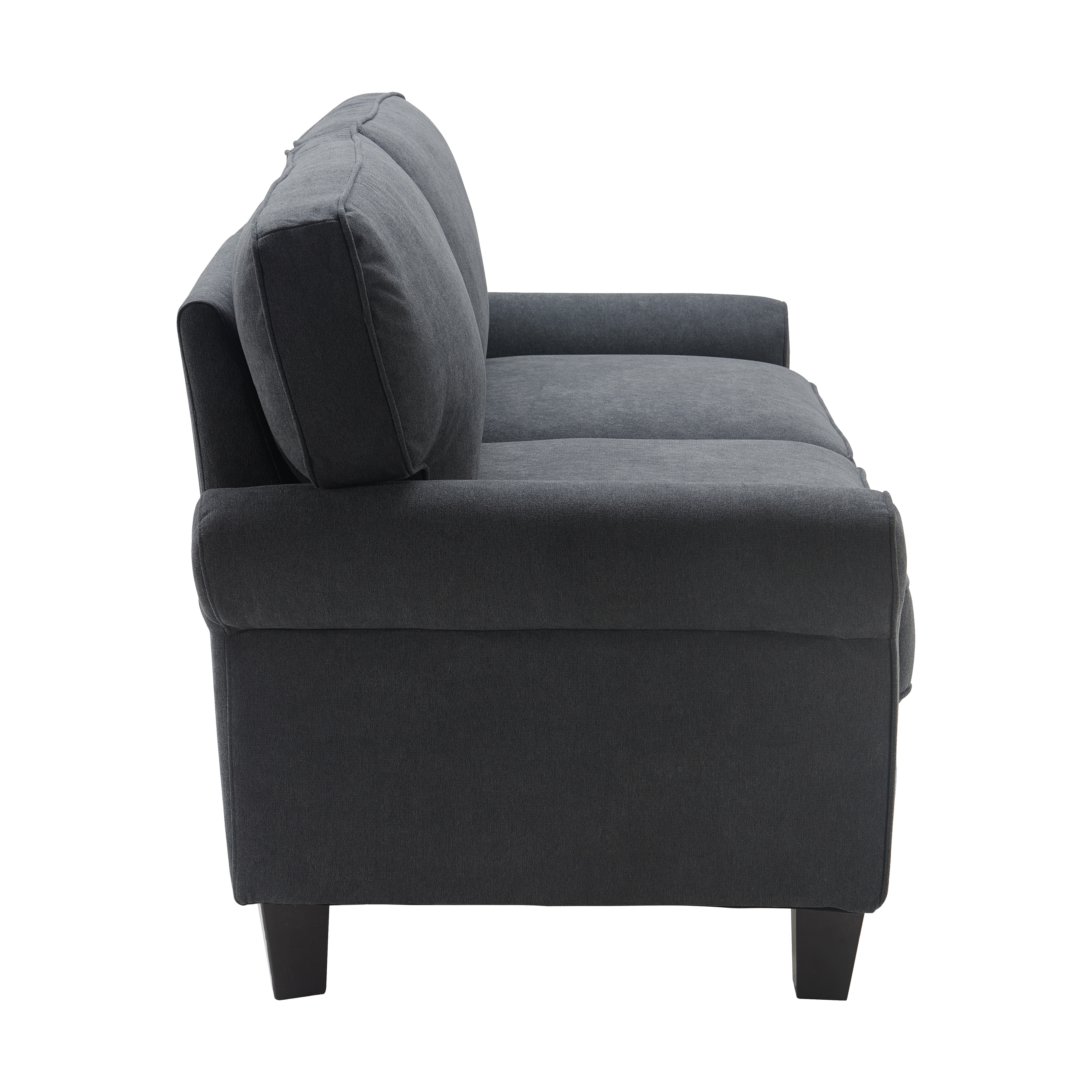 Serta Copenhagen 78 Sofa - Pillowed Back Cushions and Rounded Arms,  Durable Modern Upholstered Fabric - Gray