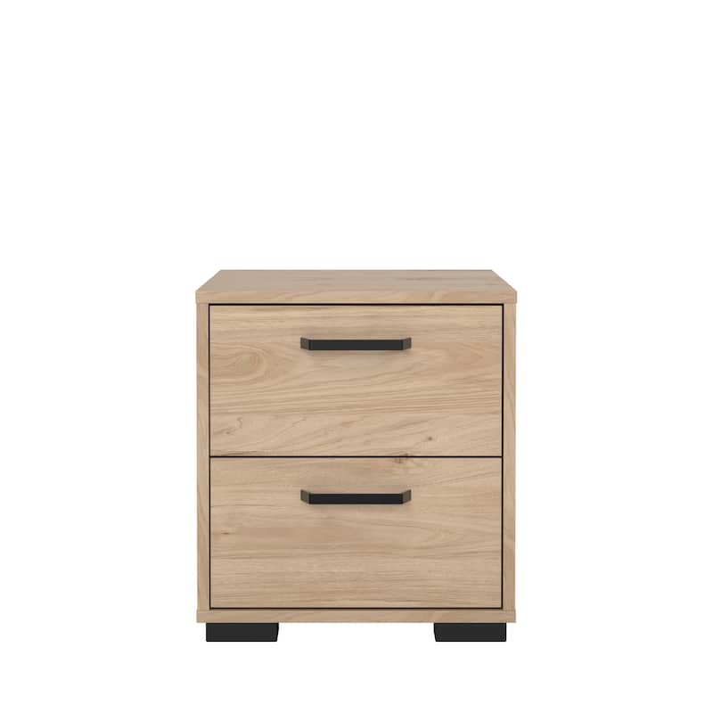Porch & Den Sofia 2 Drawer Nightstand, Jackson Hickory