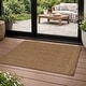 preview thumbnail 92 of 98, World Rug Gallery Border Indoor/Outdoor Flat Woven Area Rug 2' x 3' - Natural