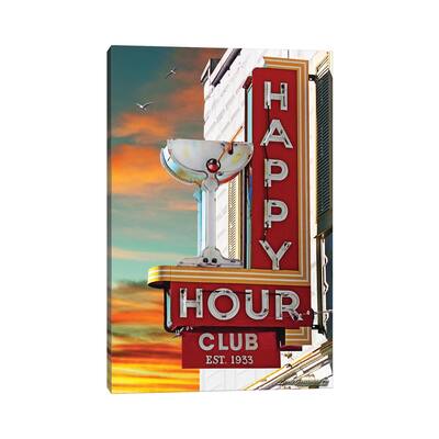 iCanvas "Happy Hour Club" by Larry Grossman Canvas Print