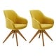 preview thumbnail 17 of 31, Art Leon Set of 2 Mid-century Swivel Dining Chairs with Wood Legs