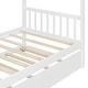 preview thumbnail 14 of 110, Creativity House Bed Twin/ Full Size Frame with Trundle for Boys Girls, Wood Platform Bed with Roof No Box Spring Needed