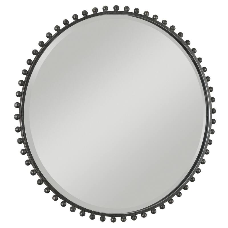 Uttermost Taza 32" Circular Beveled Framed Accent Mirror