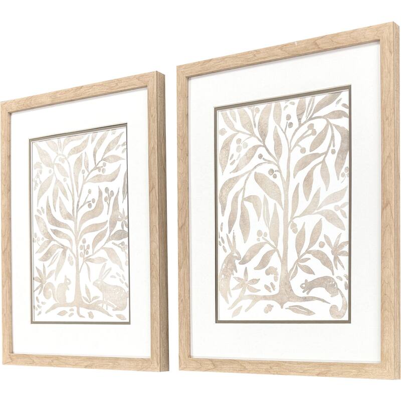Paragon Woodland Animals Framed Art - Set of 2